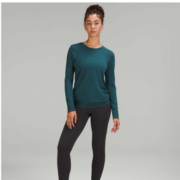 lululemon athletica Tops - #123 Lululemon Swiftly Relaxed-Fit Long Sleeve Shirt Green Jasper Size 8